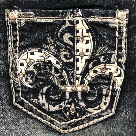 ZCO JEANS Dark Blue Booty Shorts Juniors Size 7 - Picture 6 of 6